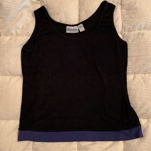 Ribbed black and blue Chico’s tank top